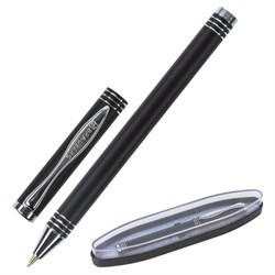 Ручка подарочная шариковая BRAUBERG Magneto, СИНЯЯ, корпус черный с хромированными деталями, линия письма 0,5 мм, 143494 - фото 11026343