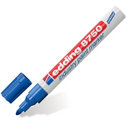 Маркер-краска лаковый (paint marker) EDDING "8750", СИНИЙ, 2-4 мм, круглый наконечник, алюминиевый корпус, E-8750/3 - фото 11029269