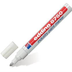 Маркер-краска лаковый (paint marker) EDDING "8750", БЕЛЫЙ, 2-4 мм, круглый наконечник, алюминиевый корпус, E-8750/49 - фото 11029271