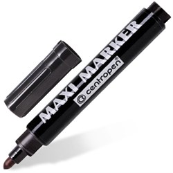 Маркер перманентный универсальный ЧЕРНЫЙ CENTROPEN "Maxi Marker", 2-4 мм, 8936, 5 8936 0112 - фото 11030381