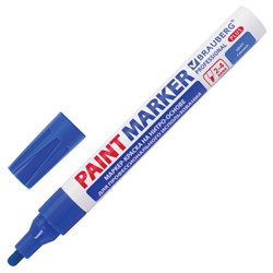 Маркер-краска лаковый (paint marker) 4 мм, СИНИЙ, НИТРО-ОСНОВА, алюминиевый корпус, BRAUBERG PROFESSIONAL PLUS, 151447 - фото 11031448
