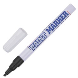 Маркер-краска лаковый (paint marker) MUNHWA "Slim", 2 мм, ЧЕРНЫЙ, нитро-основа, алюминиевый корпус, SPM-01 - фото 11031623