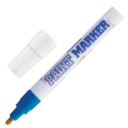Маркер-краска лаковый (paint marker) MUNHWA, 4 мм, СИНИЙ, нитро-основа, алюминиевый корпус, PM-02 - фото 11031671