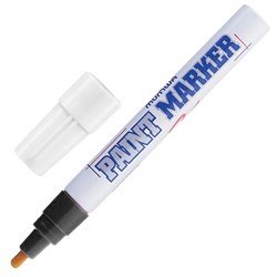 Маркер-краска лаковый (paint marker) MUNHWA, 4 мм, ЧЕРНЫЙ, нитро-основа, алюминиевый корпус, PM-01 - фото 11031678