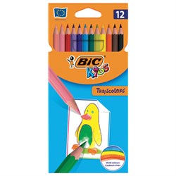 Карандаши цветные BIC "Tropicolors", 12 ЦВЕТОВ, пластиковые, европодвес, 83256610 - фото 11037641