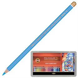 Карандаши цветные художественные KOH-I-NOOR "Polycolor", 72 цвета, 3,8 мм, металлическая коробка, 3827072001PL - фото 11038277