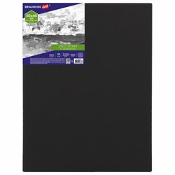 Холст на подрамнике черный BRAUBERG ART CLASSIC, 50х60см, 380 г/м, хлопок, мелкое зерно, 191652 - фото 11044731