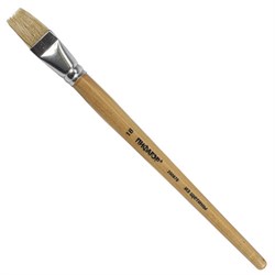 Кисть ПИФАГОР, ЩЕТИНА, плоская, № 18, деревянная лакированная ручка, пакет с подвесом, 200878 - фото 11047028