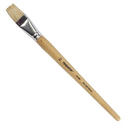 Кисть ПИФАГОР, ЩЕТИНА, плоская, № 22, деревянная лакированная ручка, пакет с подвесом, 200880 - фото 11047042
