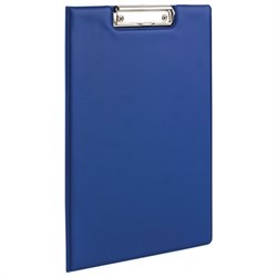 Папка-планшет BRAUBERG, А4 (340х240 мм), с прижимом и крышкой, картон/ПВХ, РОССИЯ, синяя, 221489 - фото 11050020