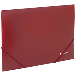 Папка на резинках BRAUBERG, стандарт, красная, до 300 листов, 0,5 мм, 221622 - фото 11050364