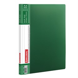 Папка с боковым металлическим прижимом и внутренним карманом BRAUBERG "Contract", зеленая, до 100 л., 0,7 мм, бизнес-класс, 221789 - фото 11050754