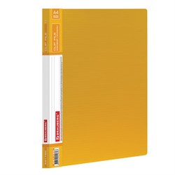 Папка с боковым металлическим прижимом и внутренним карманом BRAUBERG "Contract", желтая, до 100 л., 0,7 мм, бизнес-класс, 221790 - фото 11050762