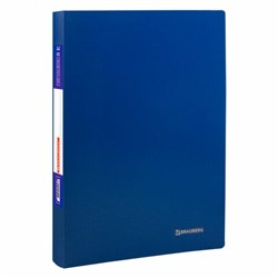 Папка 80 вкладышей BRAUBERG "Office", синяя, 0,8 мм, 222638 - фото 11051951