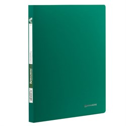 Папка с пластиковым скоросшивателем BRAUBERG "Office", зеленая, до 100 листов, 0,5 мм, 222642 - фото 11051975