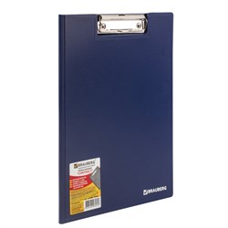 Папка-планшет BRAUBERG "Contract", А4 (315х230 мм), с прижимом и крышкой, пластиковая, синяя, сверхпрочная, 1,5 мм, 223488 - фото 11052472