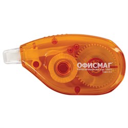 Корректирующая лента ОФИСМАГ, 5 мм х 8 м, корпус оранжевый, блистер, 226812 - фото 11057403