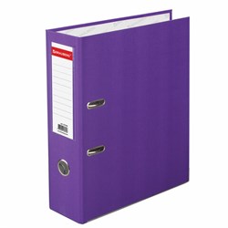 Папка-регистратор BRAUBERG с покрытием из ПВХ, 80 мм, с уголком, фиолетовая (удвоенный срок службы), 227200 - фото 11058615