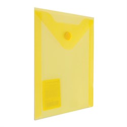 Папка-конверт с кнопкой МАЛОГО ФОРМАТА (105х148 мм), А6, желтая, 0,18 мм, BRAUBERG, 227319 - фото 11058998