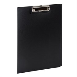 Папка-планшет STAFF, А4 (310х230 мм), с прижимом и крышкой, пластик, черная, 0,5 мм, 229221 - фото 11066451
