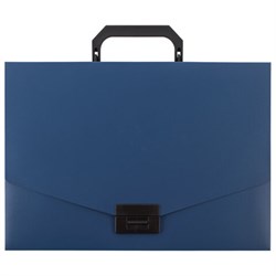 Портфель пластиковый STAFF А4 (320х225х36 мм), без отделений, синий, 229240 - фото 11066619