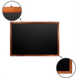 Доска для мела магнитная 100х150 см, черная, деревянная окрашенная рамка, Россия, BRAUBERG, 236895 - фото 11075320