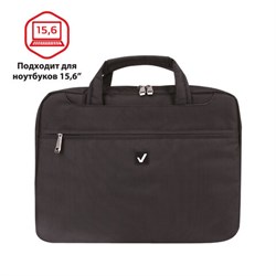 Сумка-портфель BRAUBERG с отделением для ноутбука 15,6", "Chance", 3 кармана, черная, 40х30х4 см, 240458 - фото 11079837