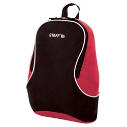 Рюкзак STAFF FLASH универсальный, черно-красный, 40х30х16 см, 270296 - фото 11082424
