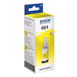 Чернила EPSON 664 (T6644) для СНПЧ Epson L100/L110/L200/L210/L300/L456/L550, желтые, ОРИГИНАЛЬНЫЕ, C13T66444A/498 - фото 11088158