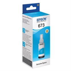 Чернила EPSON 673 (T6732) для СНПЧ Epson L800/L805/L810/L850/L1800, голубые, ОРИГИНАЛЬНЫЕ, C13T67324A/298 - фото 11088192