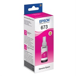 Чернила EPSON 673 (T6733) для СНПЧ Epson L800/L805/L810/L850/L1800, пурпурные, ОРИГИНАЛЬНЫЕ, C13T67334A/398 - фото 11088193