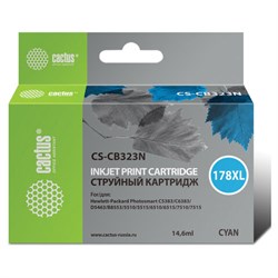 Картридж струйный CACTUS (CS-CB323N) для HP Photosmart D5400, голубой - фото 11088610