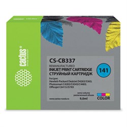 Картридж струйный CACTUS (CS-CB337) для HP C4283/C4383/Officejet J5783/D4263, цветной - фото 11088617