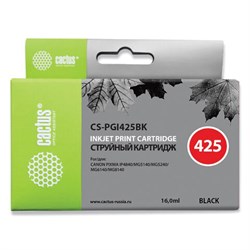 Картридж струйный CACTUS (CS-PGI425BK) для CANON Pixma MG5140/MG5240/MG6140/MG8140, черный - фото 11088732