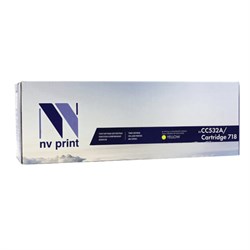 Картридж лазерный NV PRINT (NV-718Y) для CANON LBP7200Cdn/MF8330Cdn/8350Cdn, желтый, ресурс 2900 стр., NV-CC532A/718Y - фото 11089089