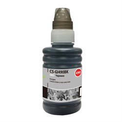 Чернила CACTUS (CS-GI490BK) для СНПЧ CANON Pixma G1400/G2400/G3400, черные, 0,1 л - фото 11089677