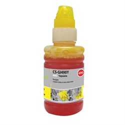 Чернила CACTUS (CS-GI490Y) для СНПЧ CANON Pixma G1400/G2400/G3400, желтые, 0,1 л - фото 11089680