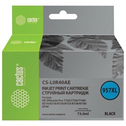 Картридж струйный CACTUS (CS-L0R40AE) для HP OfficeJet 8210/8218/8720/8725/8730, черный - фото 11090416