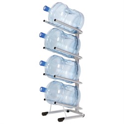 Стеллаж для хранения воды HOT FROST, на 4 бутыли, металл, серебристый, 250900402 - фото 11101067