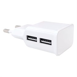 Зарядное устройство сетевое (220 В) RED LINE NT-2A, кабель microUSB 1 м, 2 порта USB, выходной ток 2,1 А, белое, УТ000012256 - фото 11101713