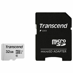 Карта памяти microSDHC 32 GB TRANSCEND UHS-I U3, 95 Мб/сек (class 10), адаптер, TS32GUSD300S-A - фото 11108269