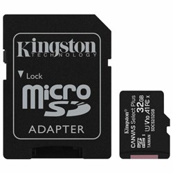 Карта памяти microSDHC 32 GB KINGSTON Canvas Select Plus, UHS-I U1, 100 Мб/с (class 10), адаптер, SDCS2/32GB - фото 11109127