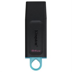Флеш-диск 64GB KINGSTON DataTraveler Exodia, разъем USB 3.2, черный/бирюзовый, DTX/64GB - фото 11109655
