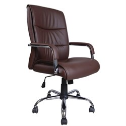 Кресло офисное BRABIX &quot;Space EX-508&quot;, экокожа, хром, коричневое, 531164