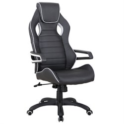 Кресло компьютерное BRABIX "Techno Pro GM-003", экокожа, черное/серое, вставки серые, 531814 - фото 11113205