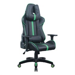 Кресло компьютерное BRABIX "GT Carbon GM-120", две подушки, экокожа, черное/зеленое, 531929 - фото 11114265