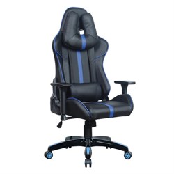 Кресло компьютерное BRABIX "GT Carbon GM-120", две подушки, экокожа, черное/синее, 531930 - фото 11114289