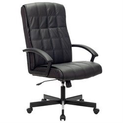 Кресло офисное BRABIX &quot;Quadro EX-524&quot;, компактная упаковка, экокожа, черное, 532104
