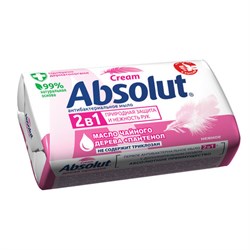 Мыло туалетное антибактериальное 90 г ABSOLUT (Абсолют) "Нежное", не содержит триклозан, 6058, 6001,6058 - фото 11120856