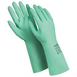 Перчатки латексные MANIPULA "Контакт", хлопчатобумажное напыление, размер 10-10,5 (XL), зеленые, L-F-02 - фото 11127988